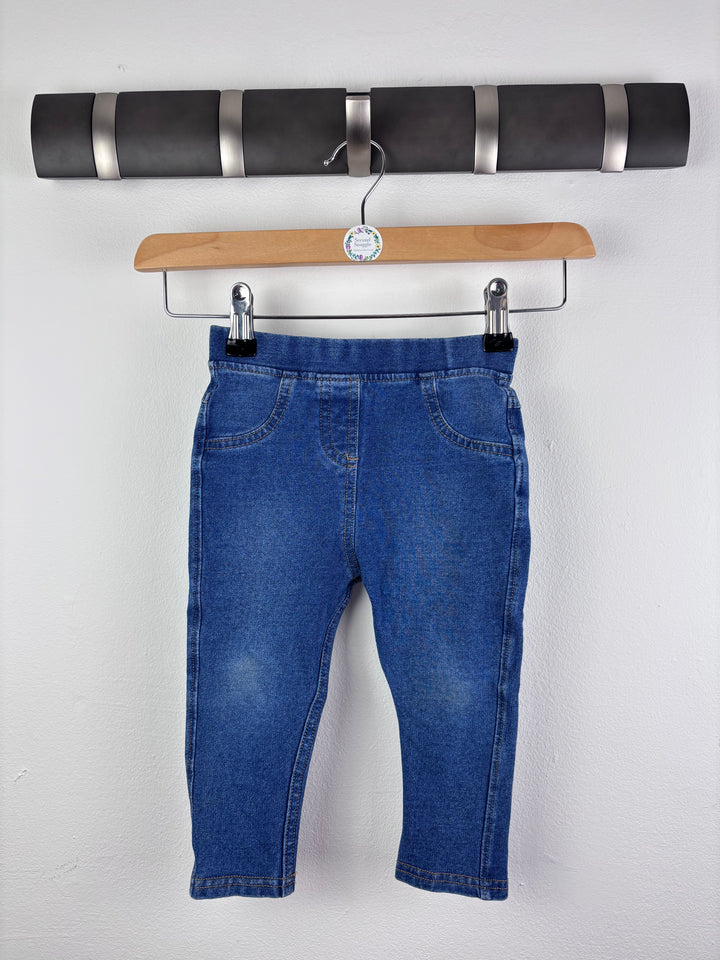 M&S Blue Jeggings Pull On 18-24 Months