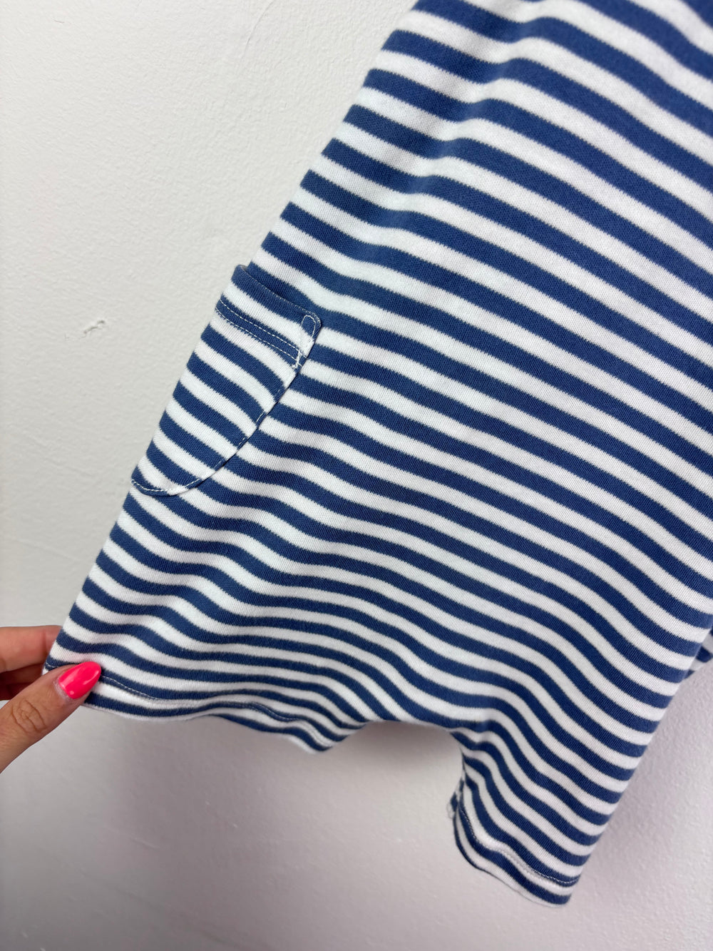 George Blue White Stripe Dungaree Shorts 18-24 Months-Dungarees-Second Snuggle Preloved