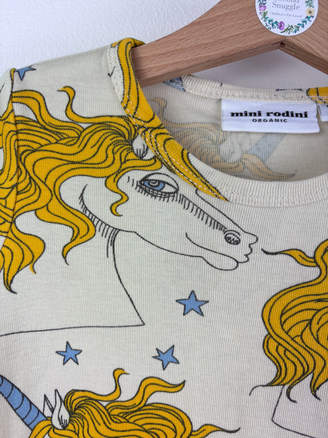 Mini Rodini Cream Unicorn Print Top 12-18 Months