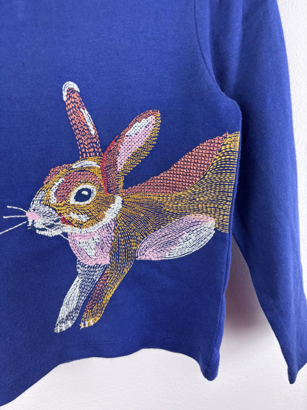 Boden Blue Bunny Appliqué Top 12-18 Months-Tops-Second Snuggle Preloved