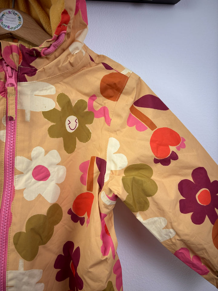 Next Yellow Floral Lined Puddle suit 2-3 Years