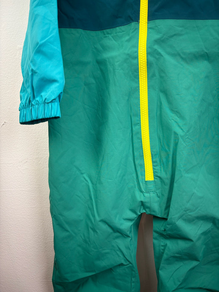 Next Teal Colour Block Fleece Lined Puddlesuit-Puddle Suits-Second Snuggle Preloved