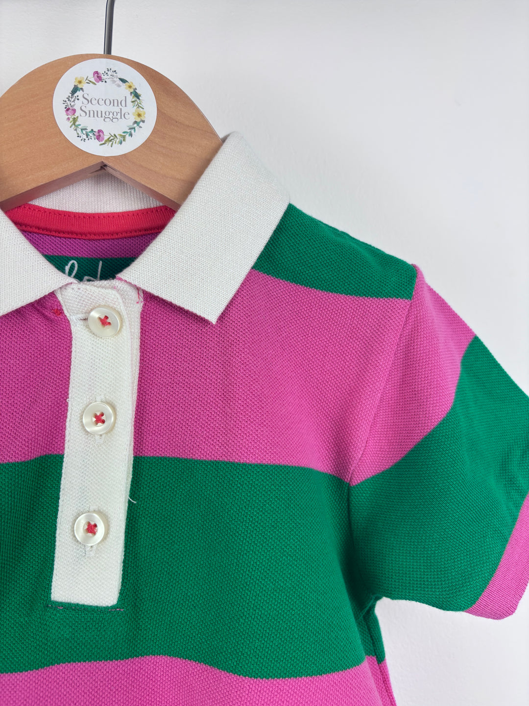 Boden Pink Stripe Horse Dress-Dresses-Second Snuggle Preloved