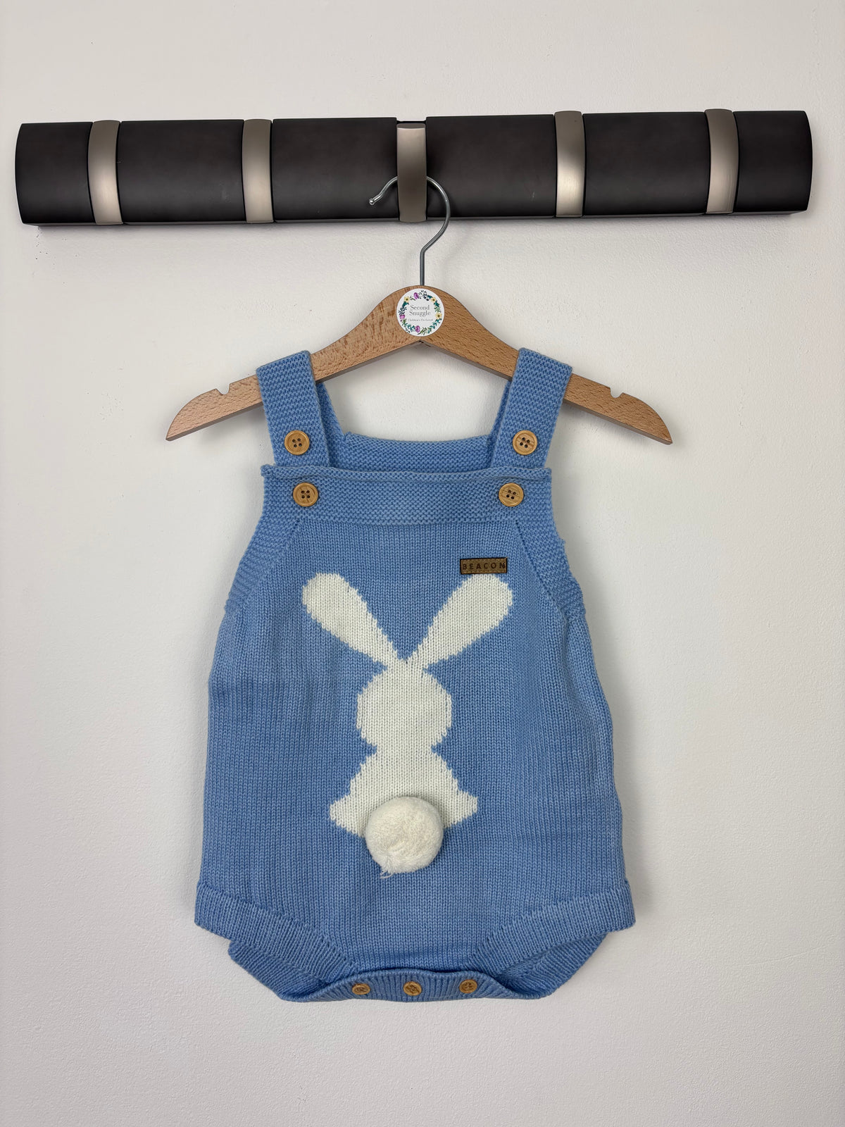 Beacon London Blue Bunny Romper 18-24 Months-Rompers-Second Snuggle Preloved