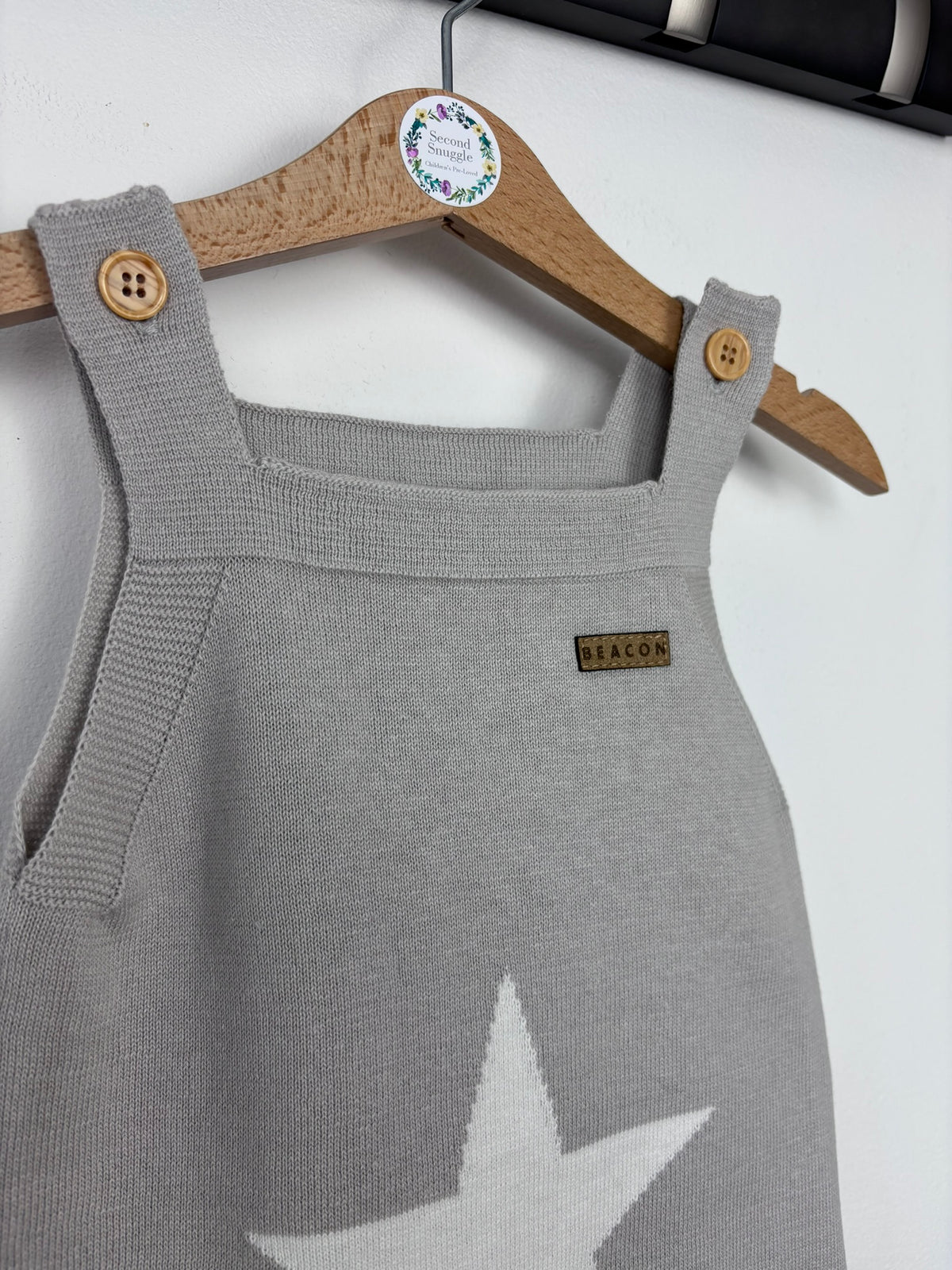 Beacon London Grey Star Romper 18-24 Months-Rompers-Second Snuggle Preloved