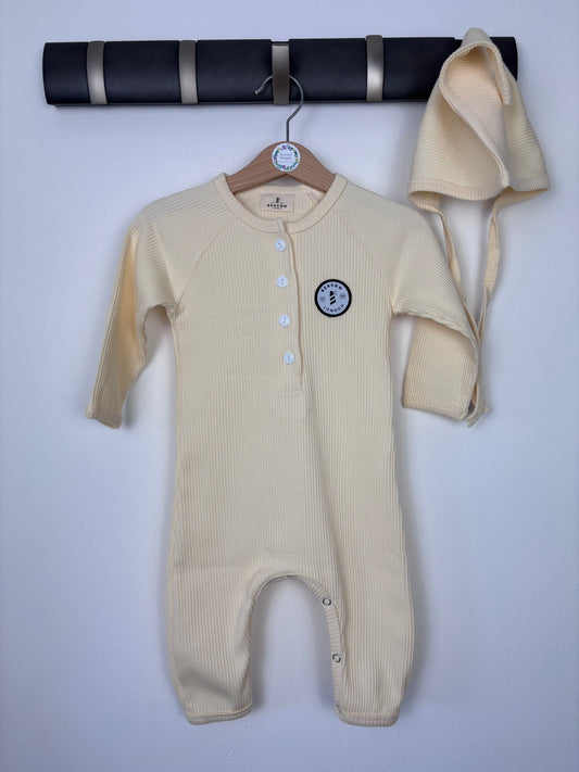 Beacon London Ribbed Romper - Cream-Rompers-Second Snuggle Preloved