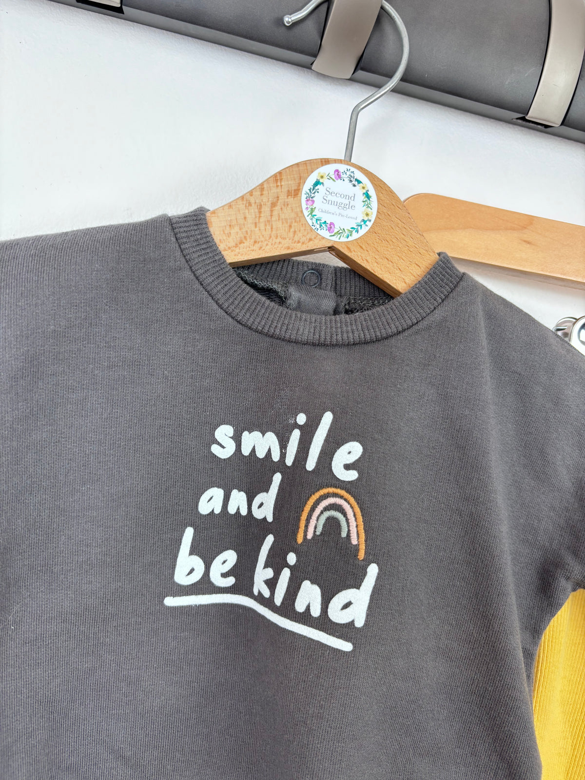 Next Charcoal Sweatshirt & Two Leggings Set Up To 3 Months-Sets-Second Snuggle Preloved