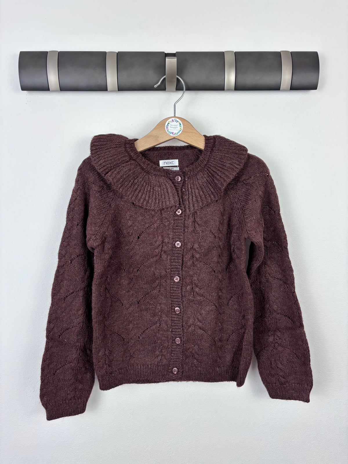 Next Collared Brown Cardigan 9-12 Months-Cardigans-Second Snuggle Preloved
