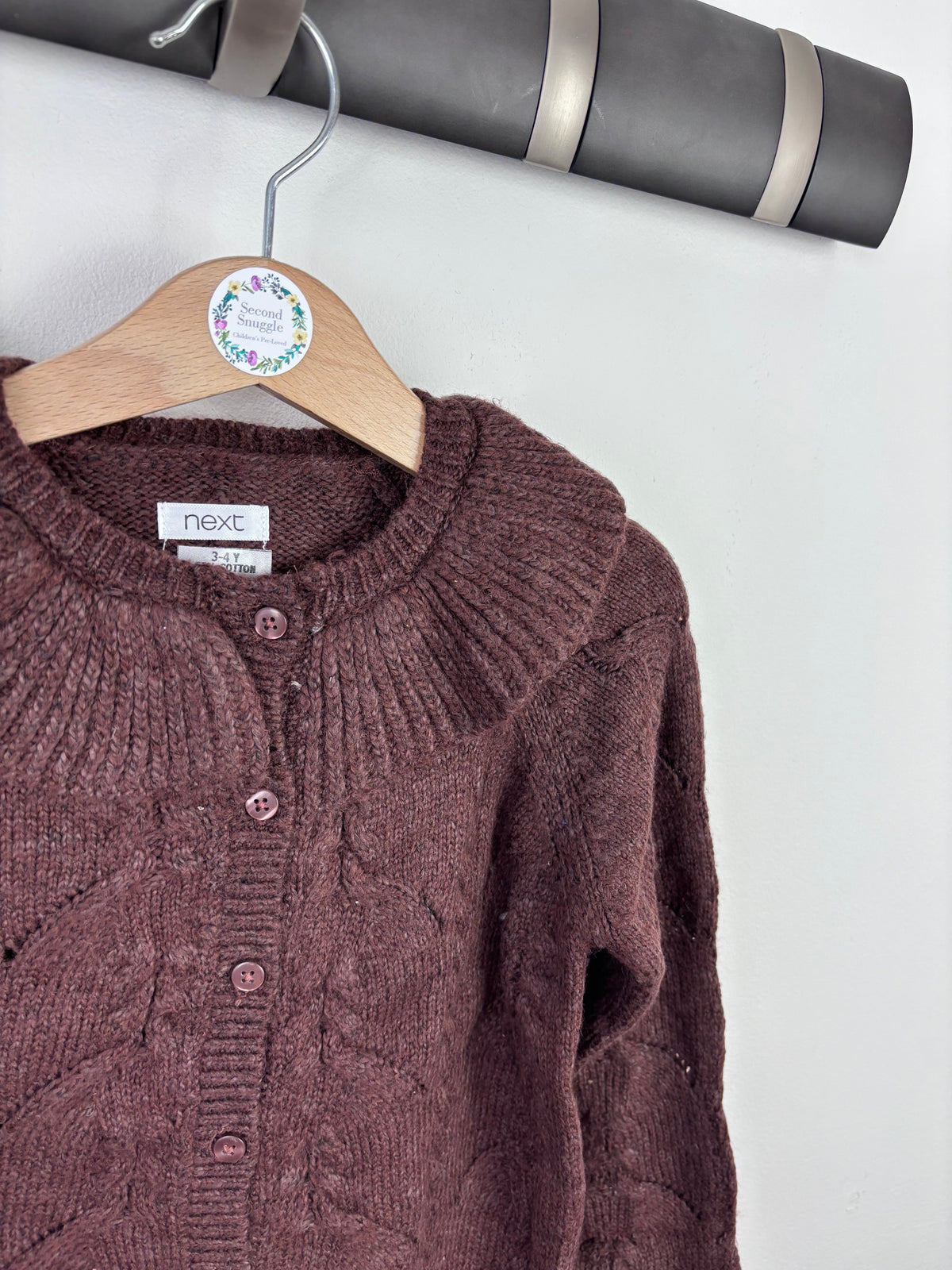 Next Collared Brown Cardigan 9-12 Months-Cardigans-Second Snuggle Preloved