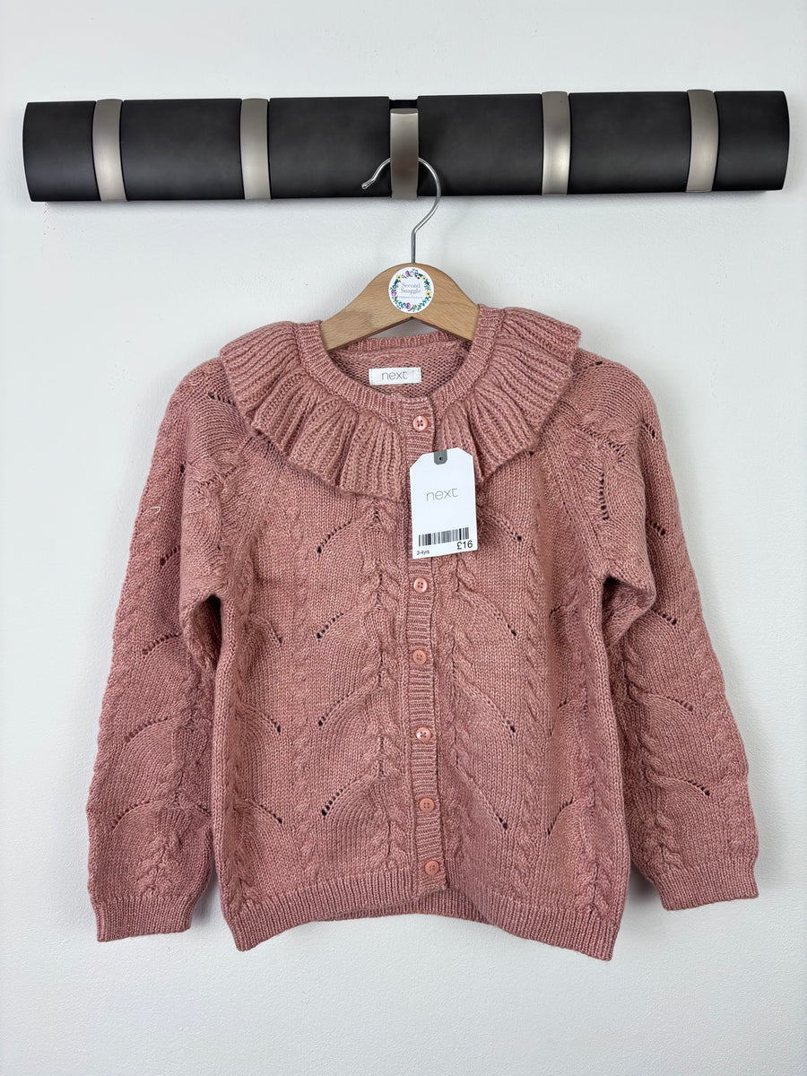 Next Collared Pink Cardigan-Cardigans-Second Snuggle Preloved