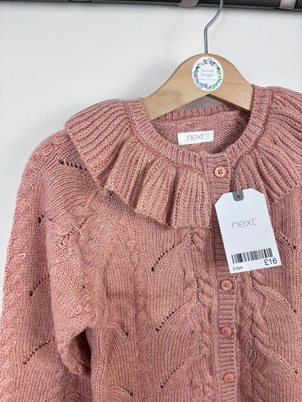 Next Collared Pink Cardigan-Cardigans-Second Snuggle Preloved