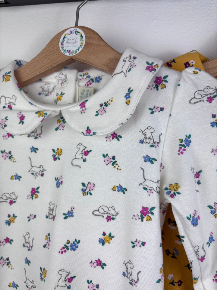 JoJo Maman Bébé Long Sleeve Bodysuits Various Sizes