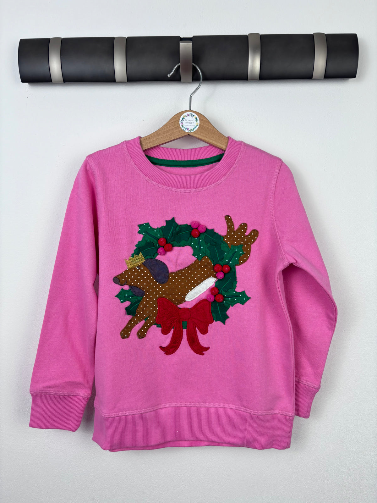 Mini Boden Christmas Wreath Jumper 2-3 Years-Jumpers-Second Snuggle Preloved
