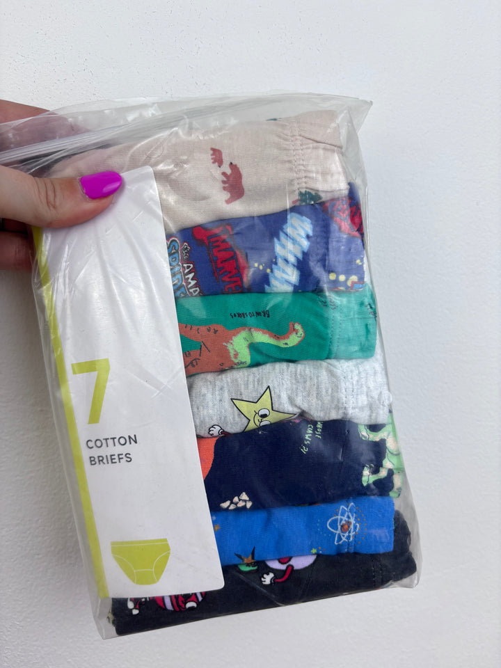 Mixed Pack Of Boys Cotton Briefs-Underwear-Second Snuggle Preloved