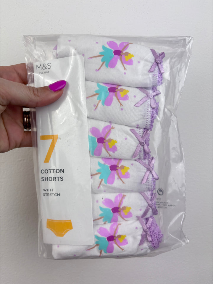 M&S Cotton Fairy Shorts/ Knickers-Underwear-Second Snuggle Preloved