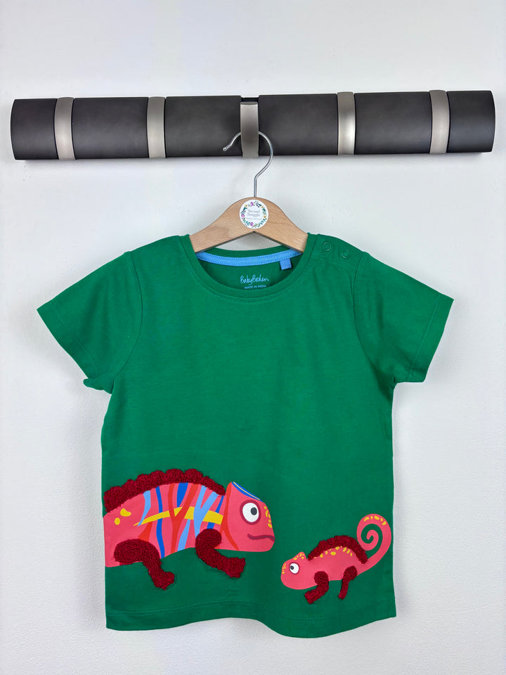 Boden Green Chameleon Appliqué T-Shirt 12-18 Months
