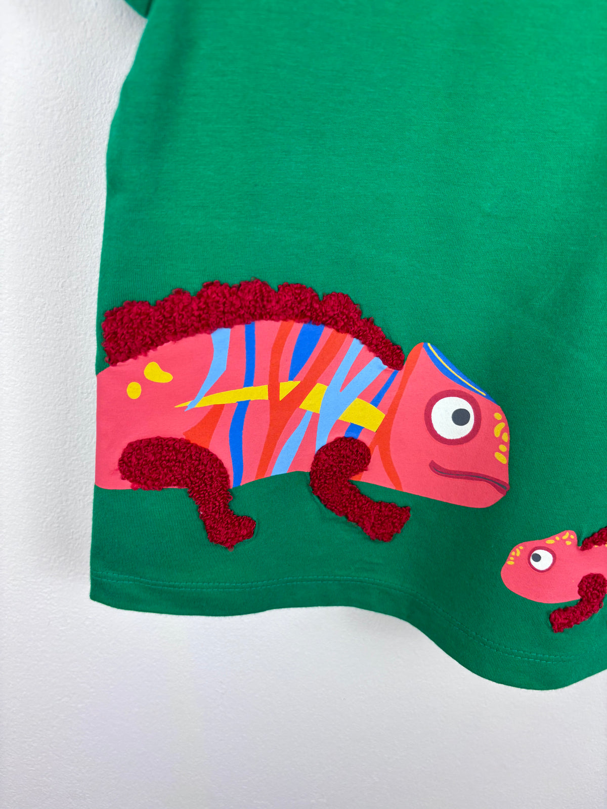 Boden Green Chameleon Appliqué T-Shirt 12-18 Months-Tops-Second Snuggle Preloved