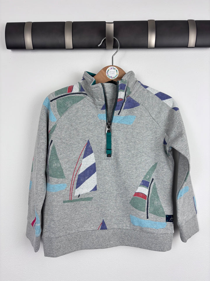 Joules Grey Sailing Sweatshirt 2-3 Years-Jumpers-Second Snuggle Preloved