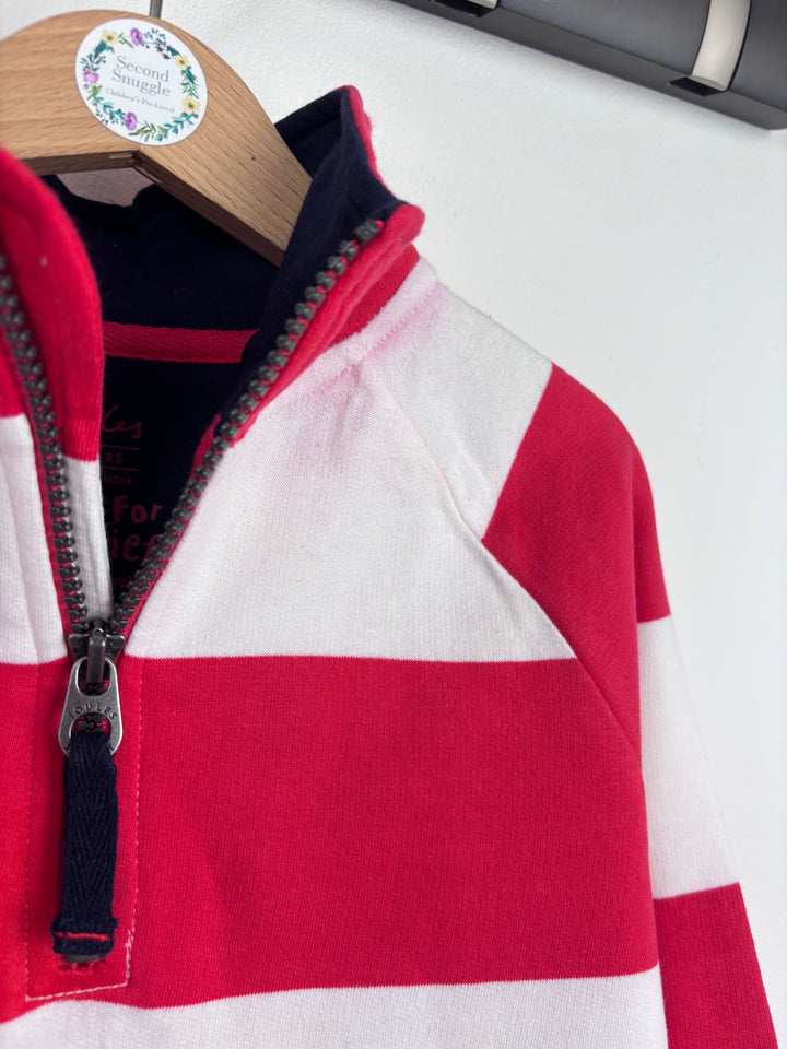 Joules Red Stripe Sweatshirt Various Sizes-Jumpers-Second Snuggle Preloved