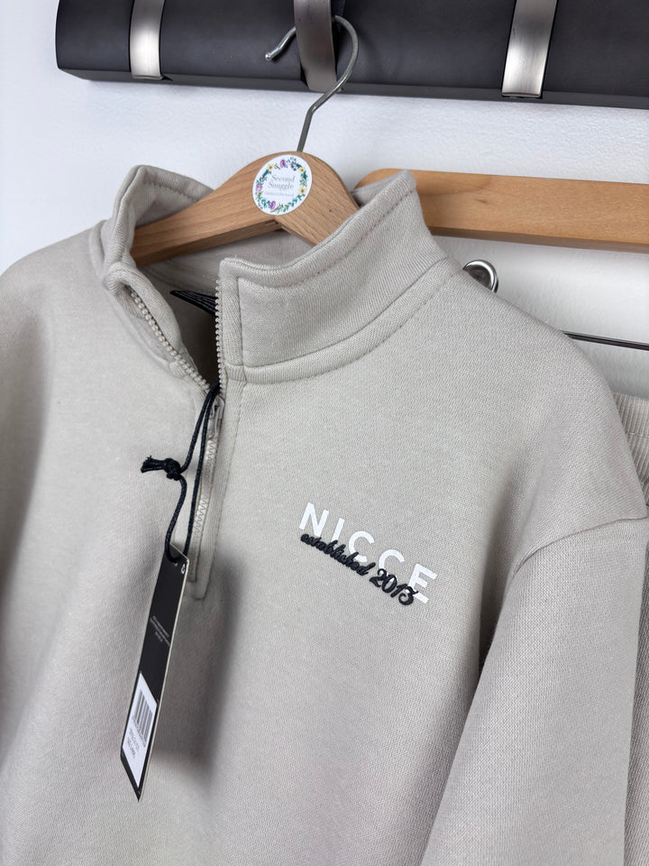 Nicce Sweatshirt And Jogger Set Stone Quarter Zip Multiple Sizes-Sets-Second Snuggle Preloved