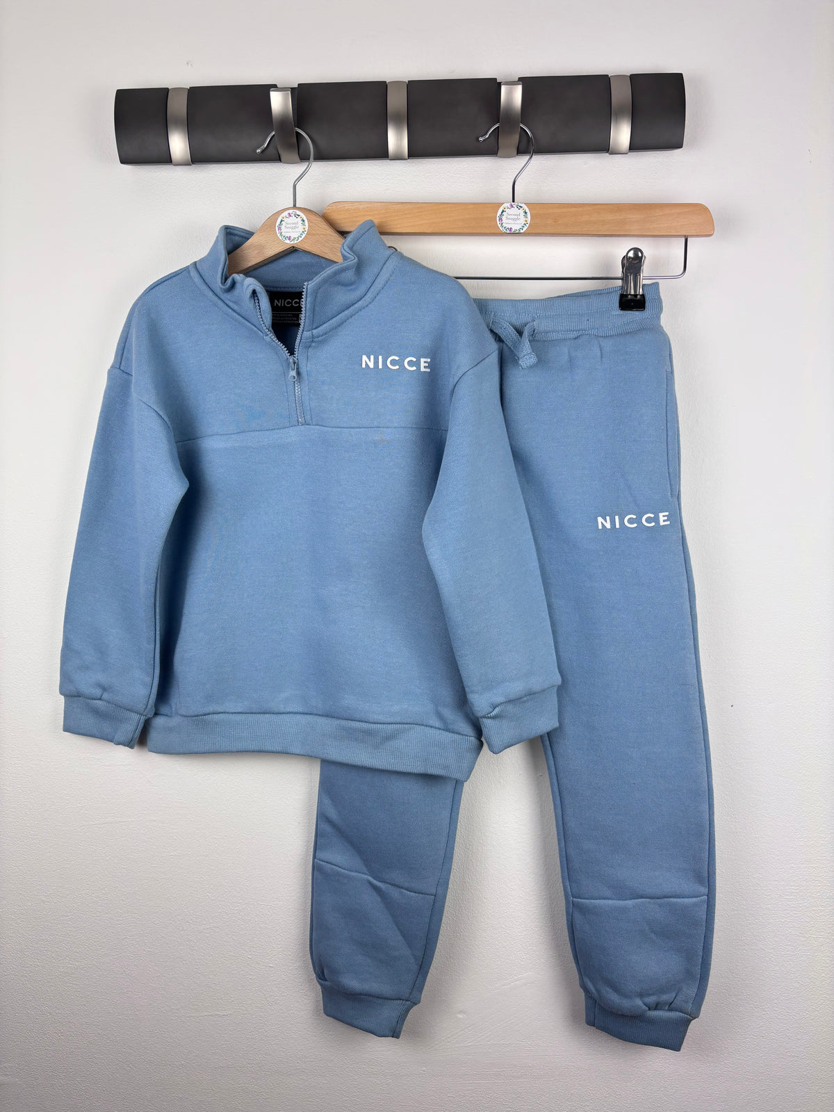 Nicce Sweatshirt And Jogger Set Blue Quarter Zip-Sets-Second Snuggle Preloved
