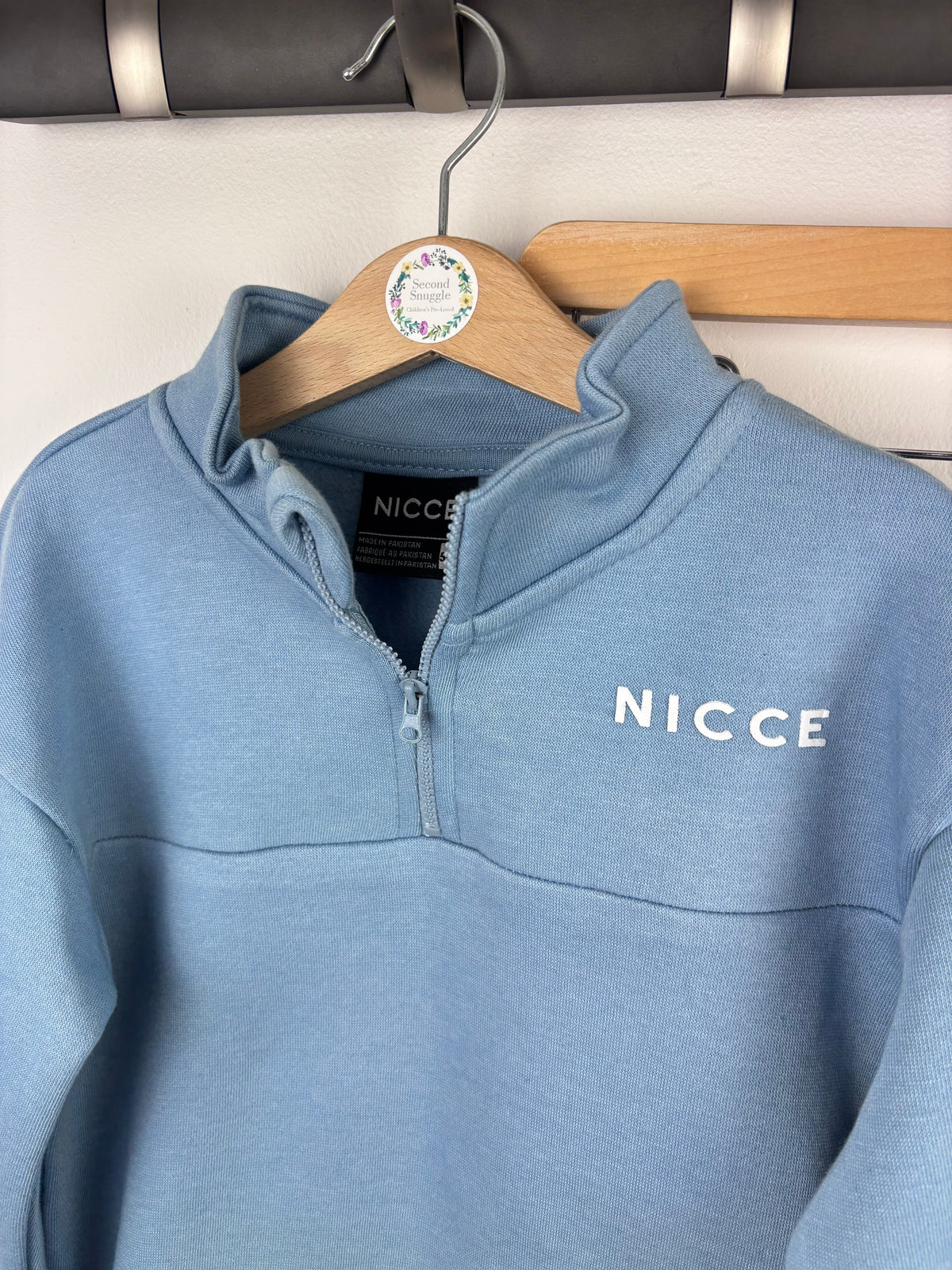Nicce Sweatshirt And Jogger Set Blue Quarter Zip-Sets-Second Snuggle Preloved