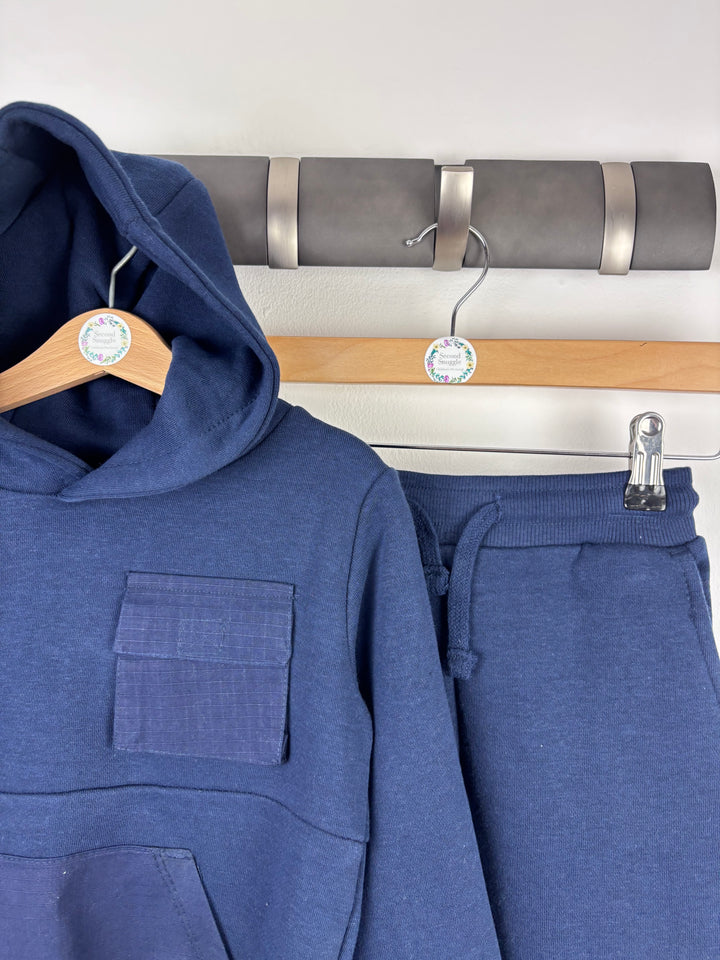 Nicce Hoodie And Jogger Set Navy Logo Sleeve Multiple Sizes-Sets-Second Snuggle Preloved