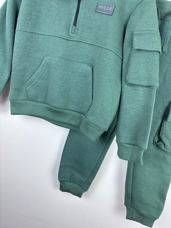 Nicce Hoodie And Jogger Set Green Quarter Zip Multiple Sizes-Sets-Second Snuggle Preloved