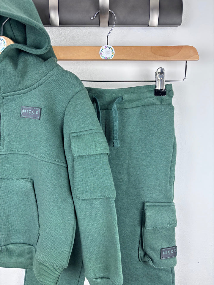 Nicce Hoodie And Jogger Set Green Quarter Zip Multiple Sizes-Sets-Second Snuggle Preloved