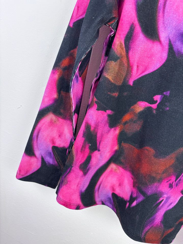 Next Long Sleeve Top Pink Black Print Multiple Sizes-Tops-Second Snuggle Preloved