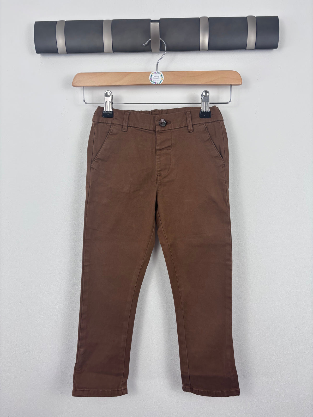 Next Brown Chino Trousers 9-12 Months-Trousers-Second Snuggle Preloved