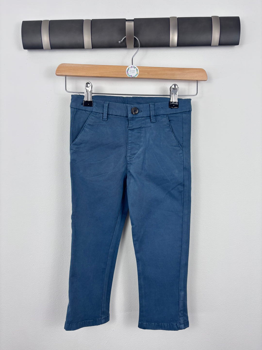 Next Blue Chino Trousers 2-3 Years-Trousers-Second Snuggle Preloved