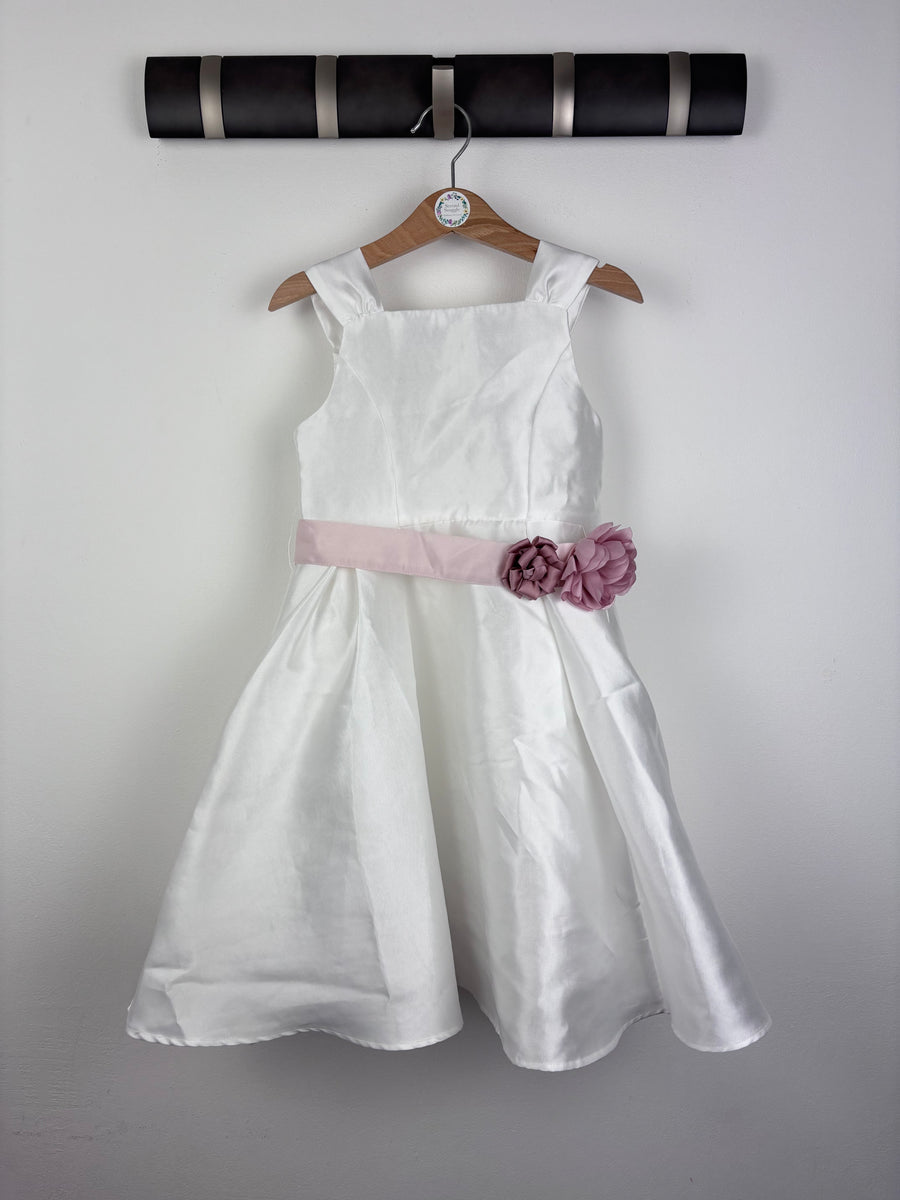 Monsoon White Occasion Dress 4 Years-Dresses-Second Snuggle Preloved