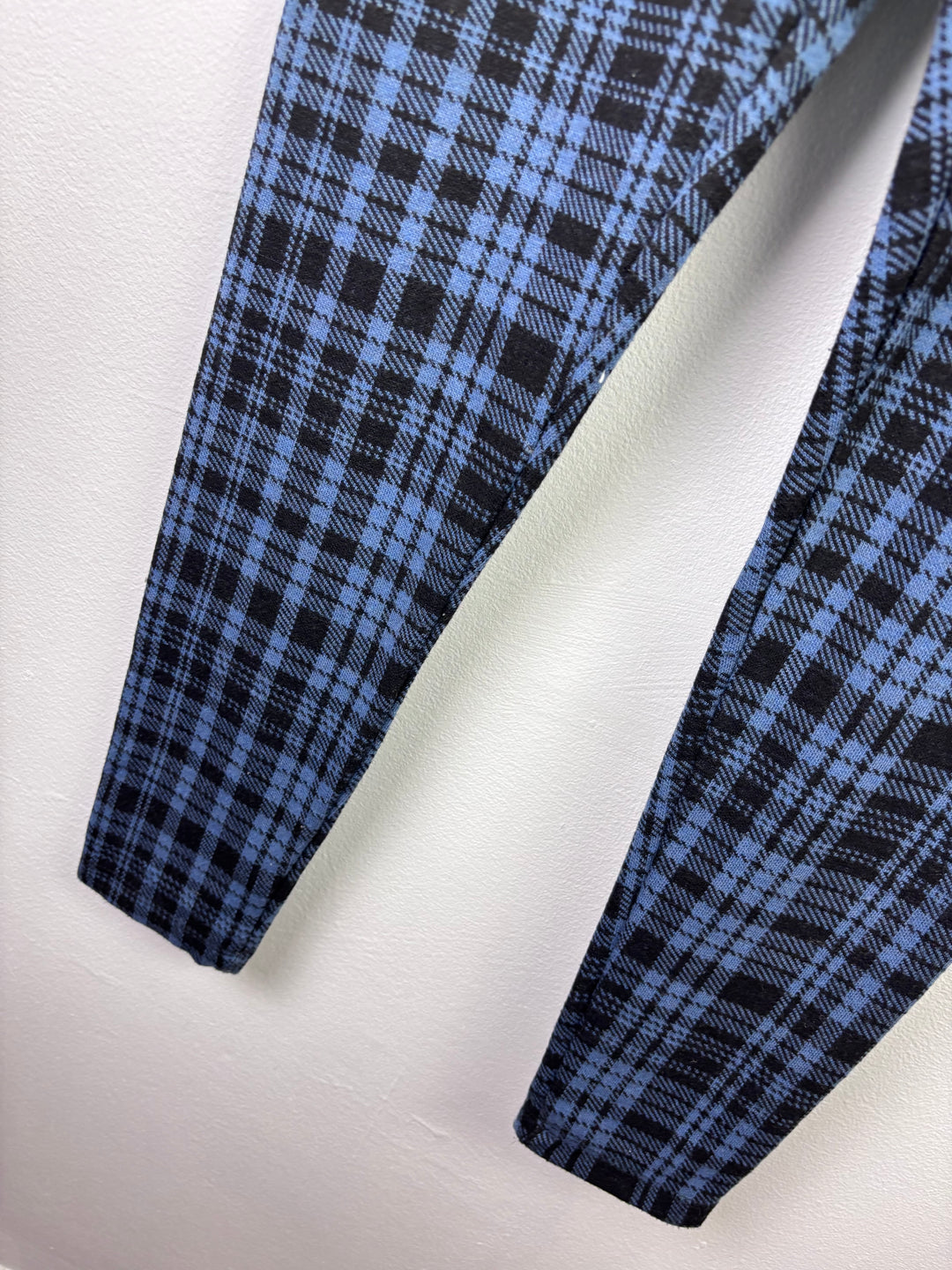 New Look Blue Check Leggings 12–13 Years-Trousers-Second Snuggle Preloved