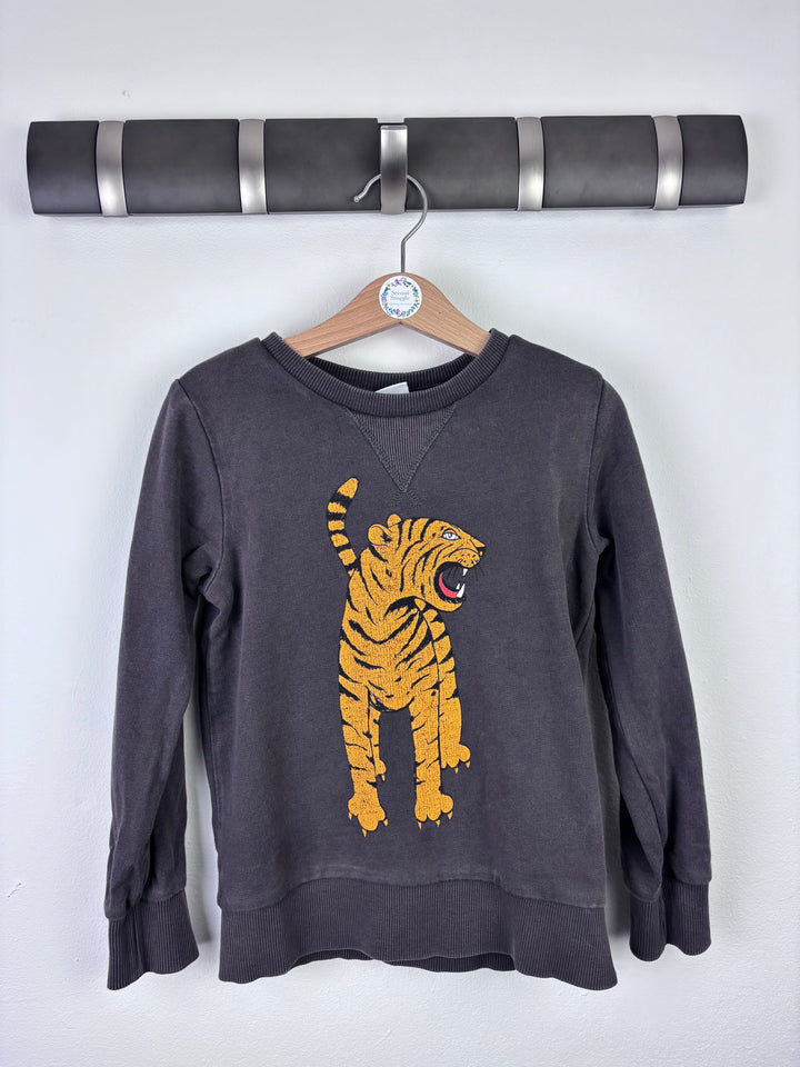 Mini Rodini Long Sleeve Tiger Top 104/110-Jumpers-Second Snuggle Preloved