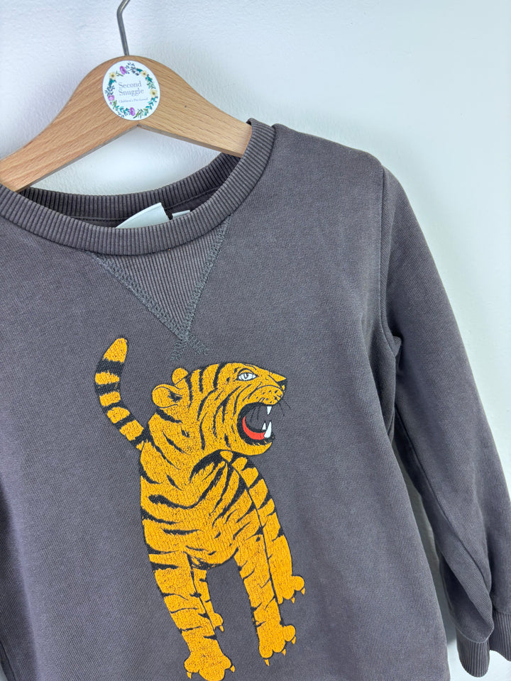 Mini Rodini Long Sleeve Tiger Top 104/110-Jumpers-Second Snuggle Preloved