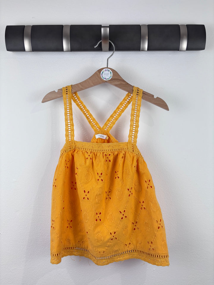 Next Yellow Embroidered Top 7-8 Years-Tops-Second Snuggle Preloved