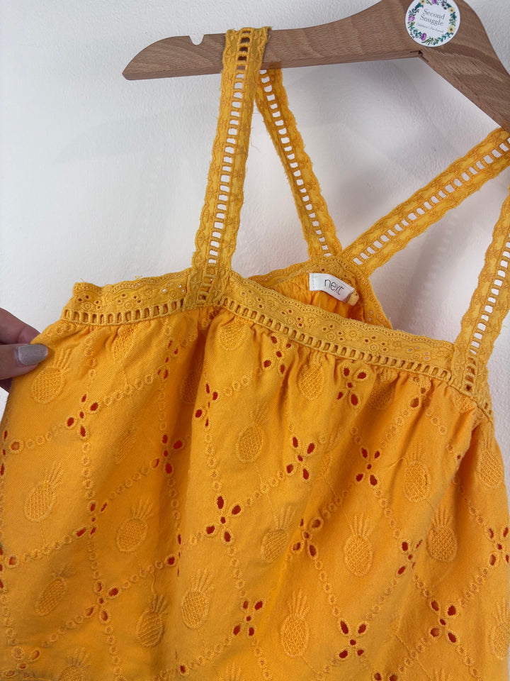 Next Yellow Embroidered Top 7-8 Years-Tops-Second Snuggle Preloved