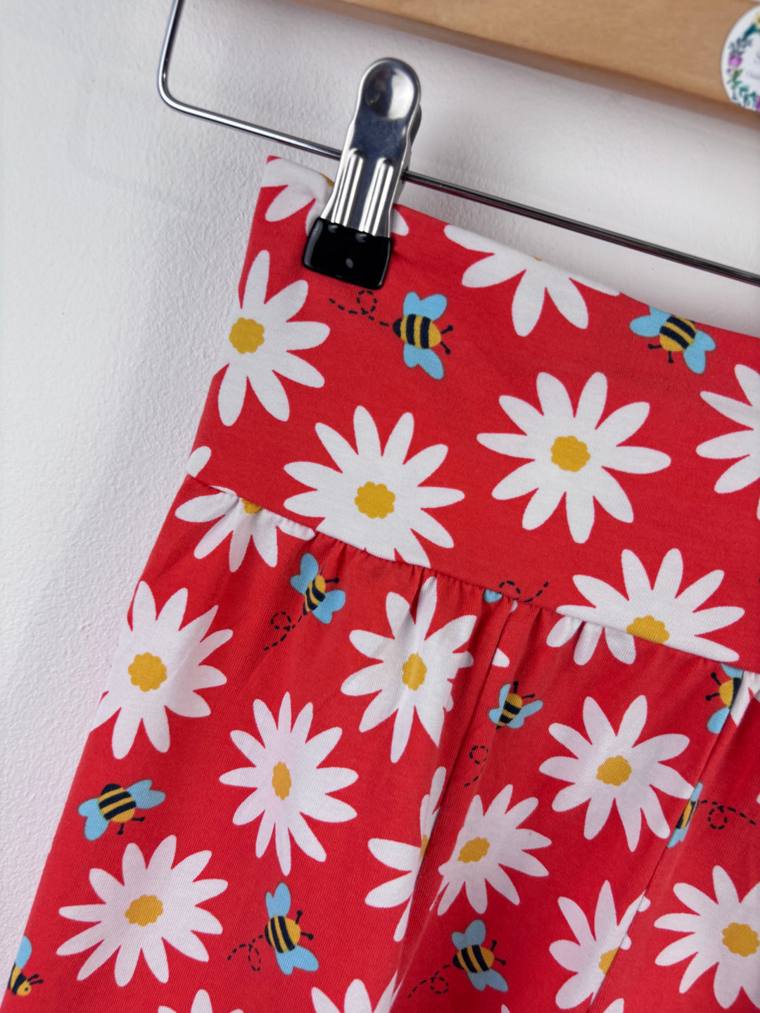 Frugi Red Daisy Shorts 4-5 Years-Shorts-Second Snuggle Preloved