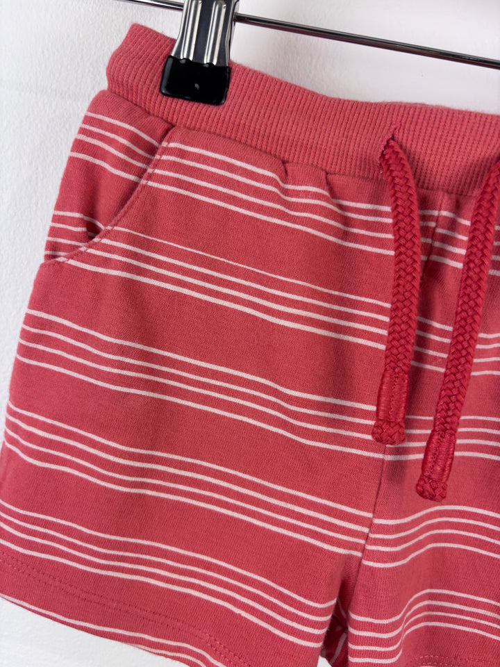 John Lewis Coral Stripe Shorts 12-18 Months-Shorts-Second Snuggle Preloved