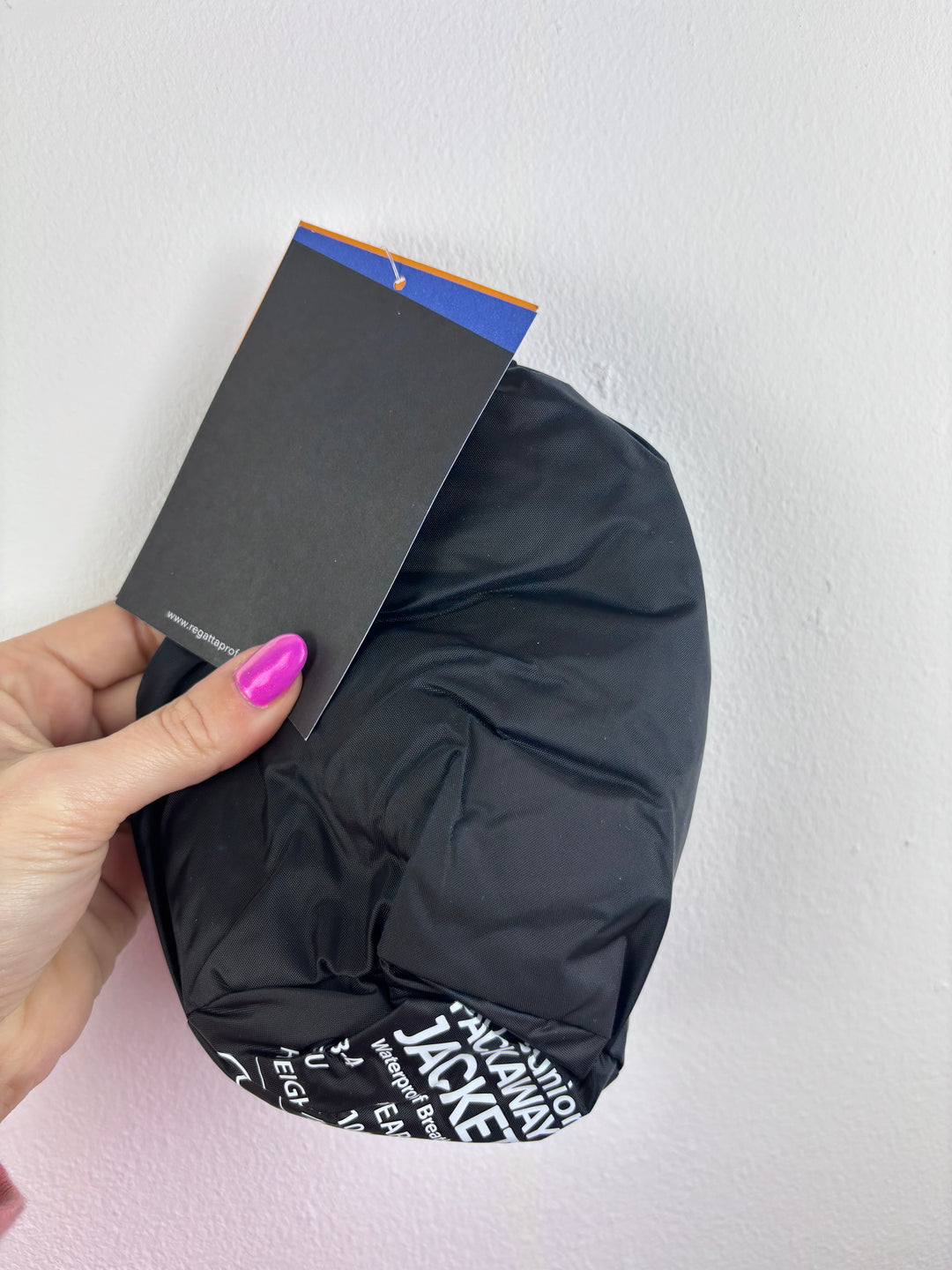 Regatta Junior Packaway Waterproof Jacket Black Various Sizes-Coats-Second Snuggle Preloved