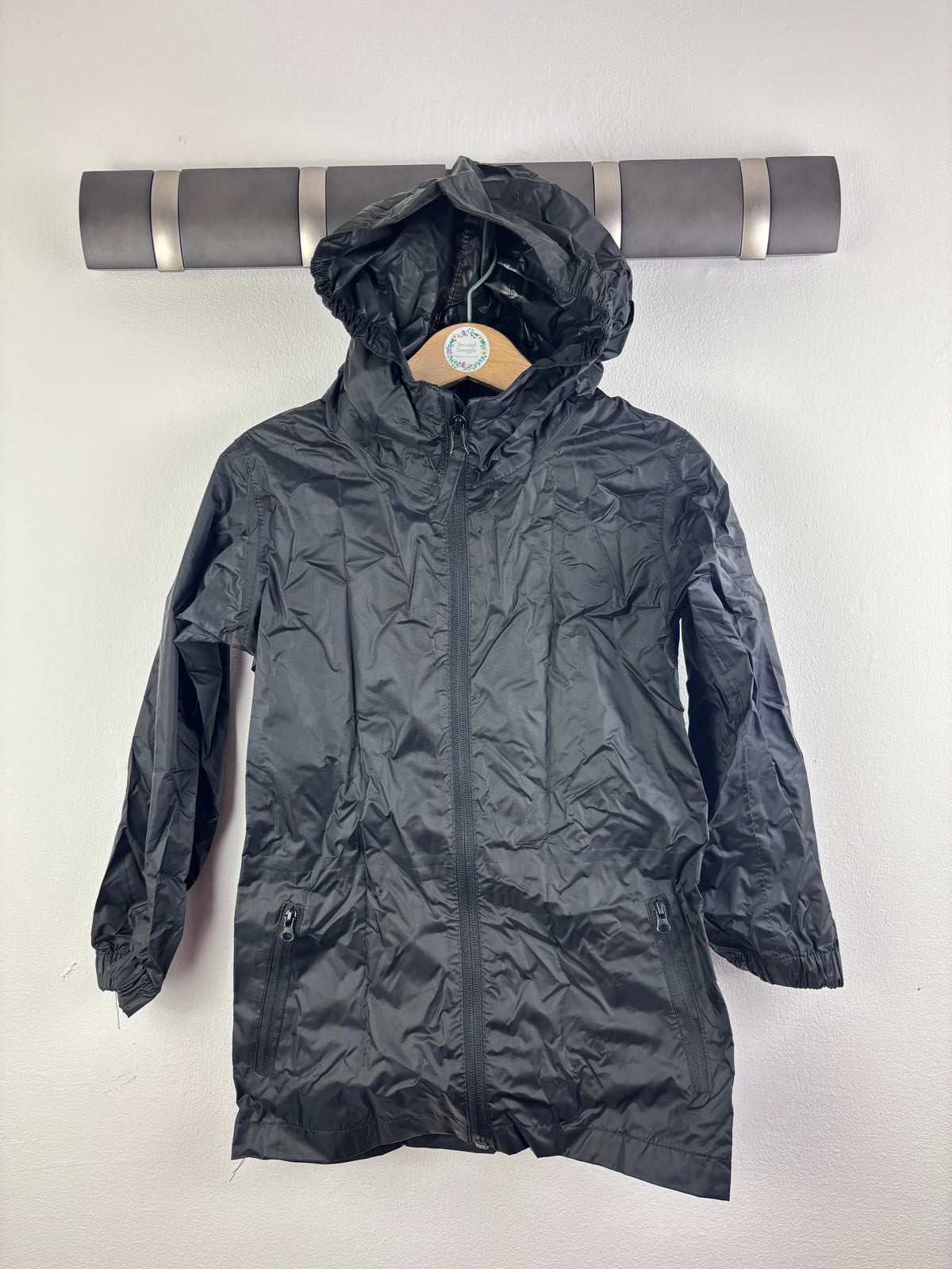 Regatta Junior Packaway Waterproof Jacket Black-Coats-Second Snuggle Preloved
