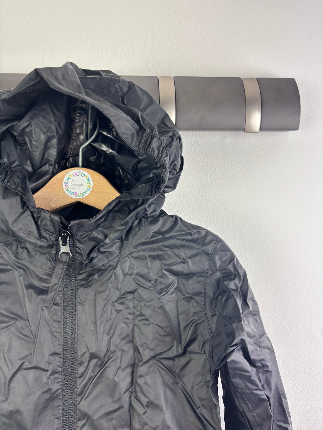 Regatta Junior Packaway Waterproof Jacket Black Various Sizes-Coats-Second Snuggle Preloved