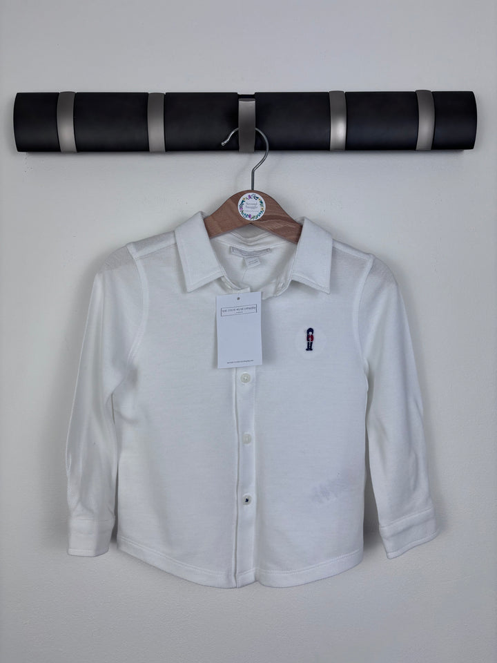 The Little White Company White Guardsman Polo Shirt 12-18 Months