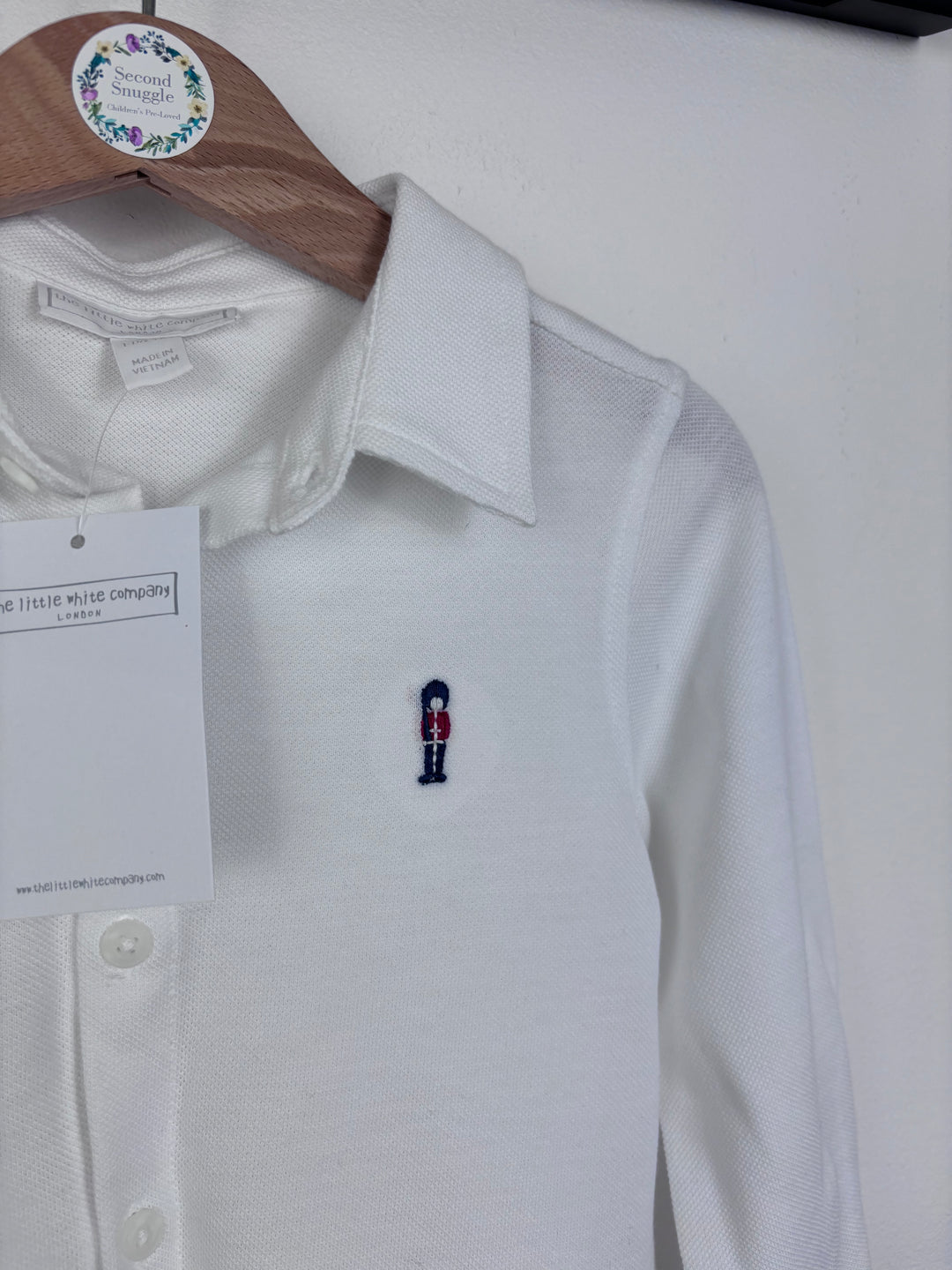 The Little White Company White Guardsman Polo Shirt 12-18 Months