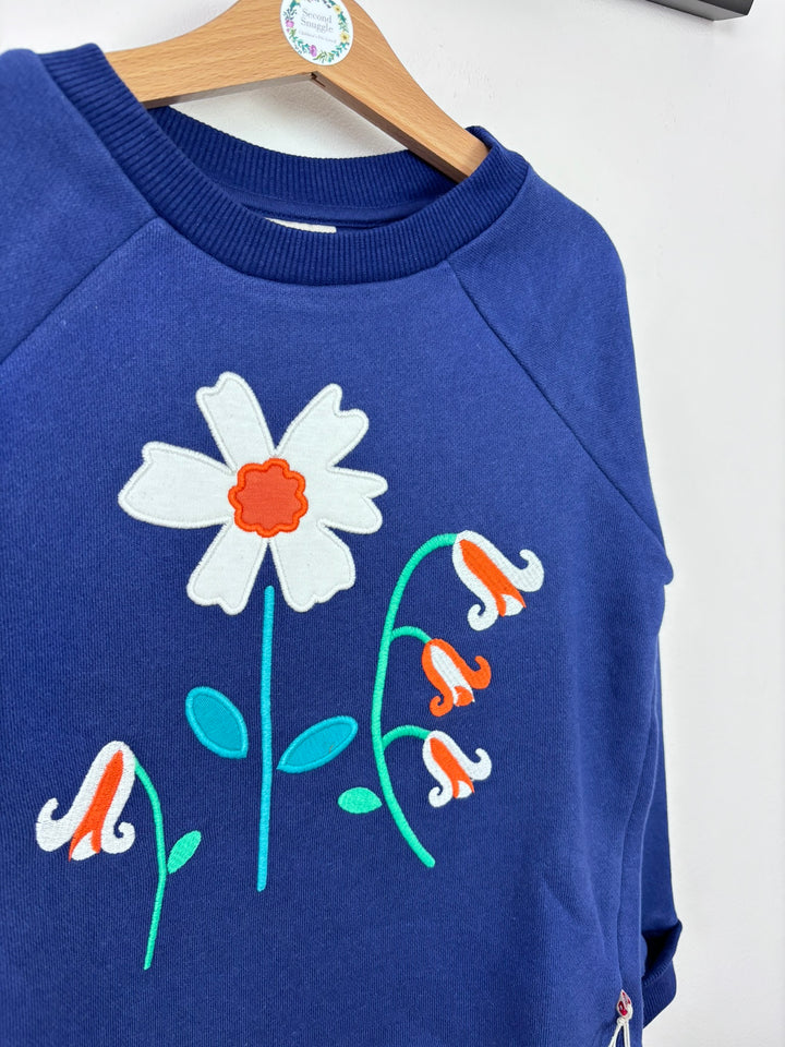 Piccalilly Blue Floral Appliqué Sweatshirt 5-6 Years