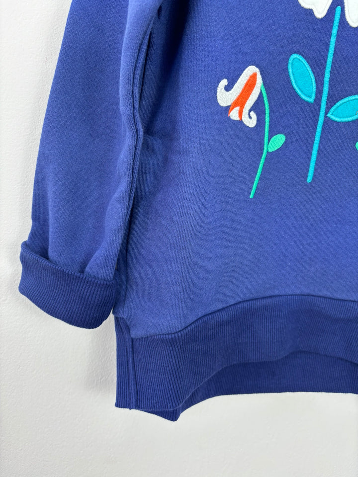 Piccalilly Blue Floral Appliqué Sweatshirt 5-6 Years
