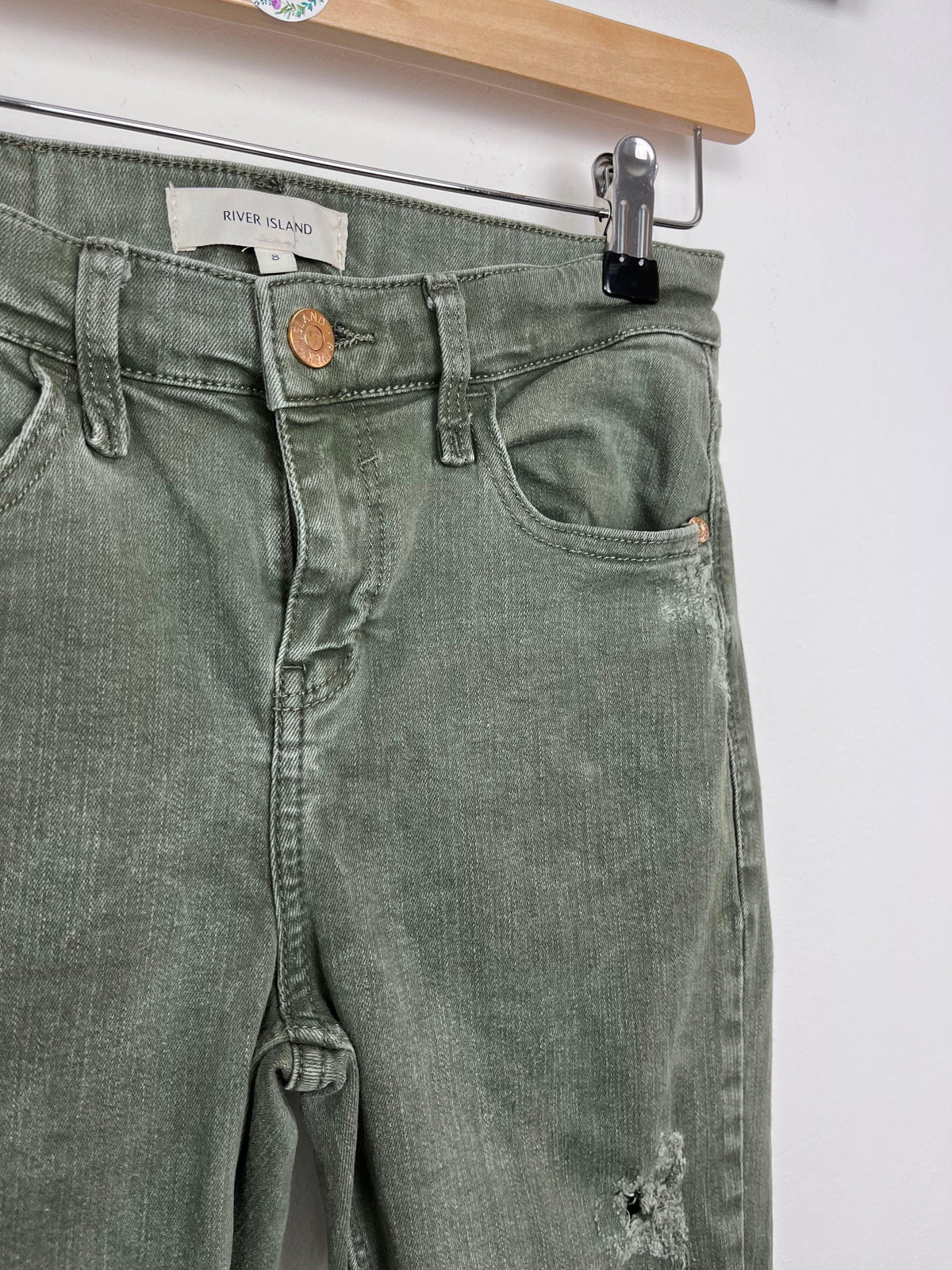 River Island Green Jeans 8 Years-Trousers-Second Snuggle Preloved