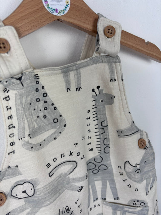 George 0-3 Months-Dungarees-Second Snuggle Preloved