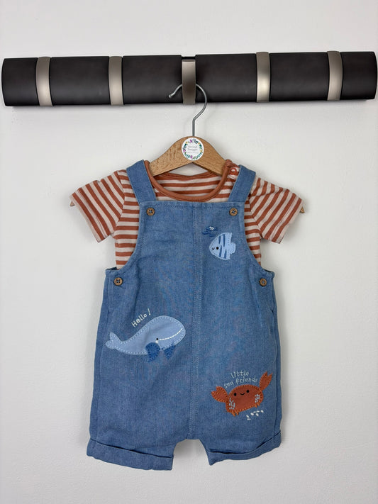 Tu 0-3 Months-Dungarees-Second Snuggle Preloved